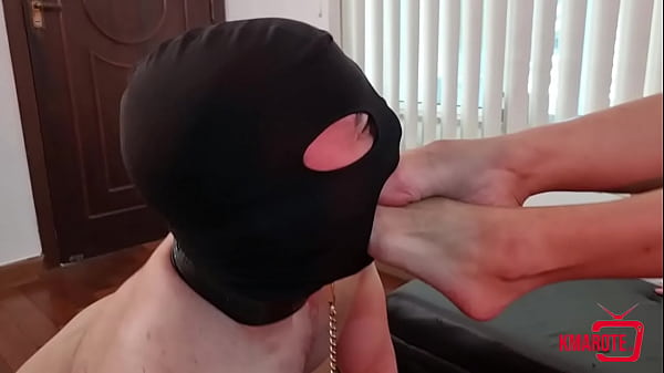 The bastard from my pet play licked my foot all over before sucking it deliciously, making me crazy with lust