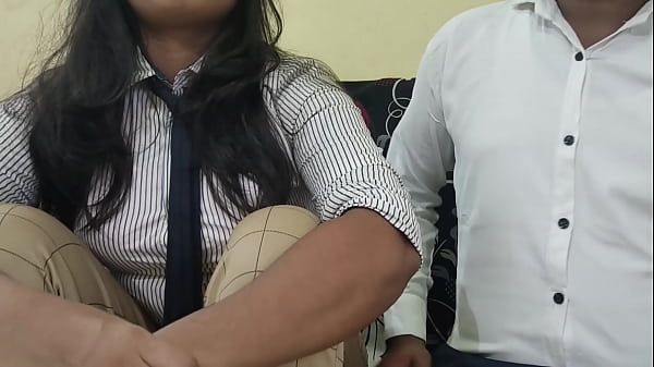 It was the desi girl's first day in the office, so when the girl could not complete her work, the boss fucked her in the office itself.